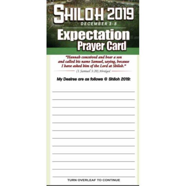 Shiloh Prayer Card