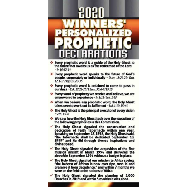 2020 Personalized Prophetic Declarations