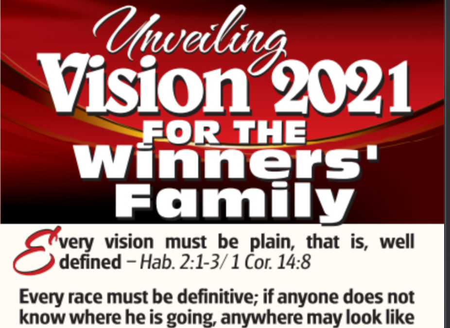 Unveiling Vision 2021 For The Winners Family